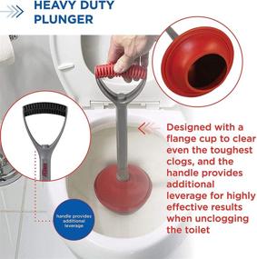 img 1 attached to 🚽 Get organized with the Liquid-Plumr Storage 6.75” x 22” Toilet Plunger with Caddy (Color May Vary)