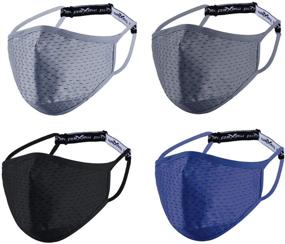 img 4 attached to 🎭 Alldriey Adjustable Sport Face Mask: Reusable & Washable, Multi-Layer Design with Adjustable Strap