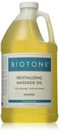 🌿 biotone revitalizing unscented massage oil: restorative 64oz formula logo