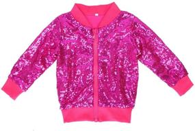 img 4 attached to Eye-Catching Cilucu Kids Sequin Zipper Jacket: Perfect Toddler Birthday & Christmas Attire!