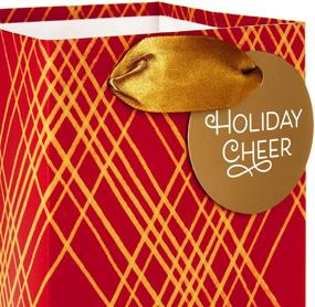 img 1 attached to 🎁 Hallmark Holiday Bottle Gift Bag Bundle (Pack of 4, Red and Gold): Perfect for Thanksgiving, Christmas, Friendsmas, Hostess Gifts, Parties, and More!