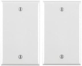 img 4 attached to 🔌 Leviton 2-Pack 80714-W 1-Gang No Device Blank Wallplate, Standard Size, Thermoplastic Nylon, Box Mount, White, 2 Pack - Improved SEO
