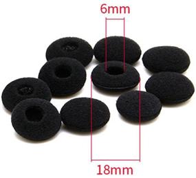 img 4 attached to 🎧 AIRSN 10 Pack Replacement Ear Foam: Ideal for 18mm Earpieces, Headphones, Walkie Talkies