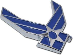 img 2 attached to Эмблема автомобиля Air Force Wings Blue Chrome высокого качества