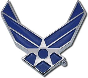 img 3 attached to Эмблема автомобиля Air Force Wings Blue Chrome высокого качества