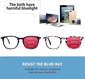 img 1 attached to 👓 VIDEBLA Progressive Multifocus Reading Glasses - Blue Light Blocking Computer Readers for Women/Men with Spring Hinge