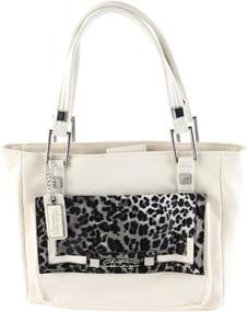 img 4 attached to Christian Audigier Magda Tote White