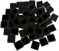 🔲 premium micro glass mosaic tile: ideal for diy hobbies, children's crafts, and handmade decorations - 300g (black) logo