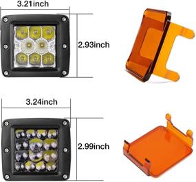 img 2 attached to SWATOW INDUSTRIES 3 Inch Amber LED Pod Covers: Protective Polycarbonate Lens for LED Light Bars
