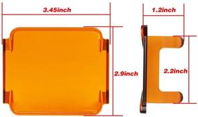 img 3 attached to SWATOW INDUSTRIES 3 Inch Amber LED Pod Covers: Protective Polycarbonate Lens for LED Light Bars