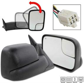 img 4 attached to 🔌 Power Heated Towing Mirrors Replacement for 1998-2001 Dodge Ram 1500 & 1998-2002 Dodge Ram 2500 3500 Truck - Flip Up, Telescoping & Folding Side Mirrors with Brackets