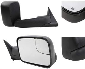 img 3 attached to 🔌 Power Heated Towing Mirrors Replacement for 1998-2001 Dodge Ram 1500 & 1998-2002 Dodge Ram 2500 3500 Truck - Flip Up, Telescoping & Folding Side Mirrors with Brackets