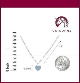 img 3 attached to 🦄 Charming UNICORNJ Sterling Zirconia Necklace for Girls: Dazzling Children's Jewelry