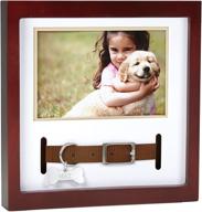 pearhead pet collar picture frame in espresso - perfect holiday gift for pet owners logo