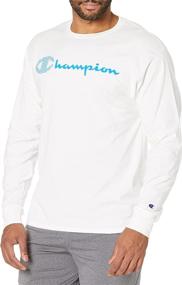 img 2 attached to Champion Classic Graphic Sleeve Navy 586589 Men's Clothing in Shirts