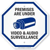 enhanced security with 🔒 premises under surveillance smartsign aluminum logo