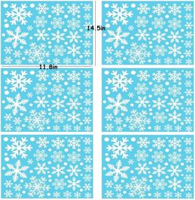 img 1 attached to 306-Piece Snowflake Window Clings Christmas Decorations - White Snowflake Window Decals Stickers for Glass Windows, Office Christmas Party Supplies