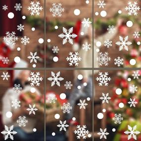 img 2 attached to 306-Piece Snowflake Window Clings Christmas Decorations - White Snowflake Window Decals Stickers for Glass Windows, Office Christmas Party Supplies