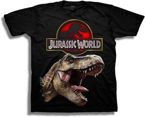 img 1 attached to 🦖 Jurassic World Boys 2 Logo & T-rex Short Sleeve T-Shirt: Roar into Adventure!