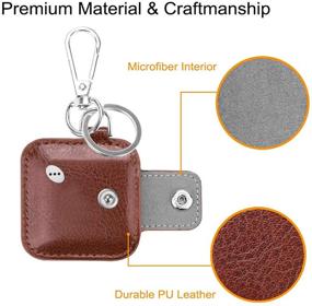 img 1 attached to Fintie Vegan Leather Cover for Tile Mate/Tile Pro/Tile Sport/Tile Style/Cube Pro 📱 Key Finder – Protects Tile Devices of All Generations (2020, 2018, and Prior)