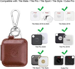 img 3 attached to Fintie Vegan Leather Cover for Tile Mate/Tile Pro/Tile Sport/Tile Style/Cube Pro 📱 Key Finder – Protects Tile Devices of All Generations (2020, 2018, and Prior)