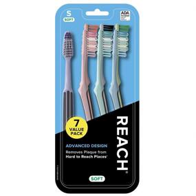 img 4 attached to 🦷 7-Pack Reach Advanced Soft Bristle Design Toothbrushes, Great Value Bundle