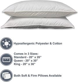 img 2 attached to 🛏️ Pillowtex Queen Size Firm Premium Polyester Pillow for Enhanced Comfort and Support