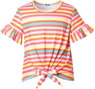 🌈 rainbow girls' clothing: sleeve summer cotton t shirts, tops, tees & blouses logo