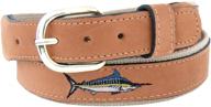 zep pro marlin embroidered 🐟 leather accessories for men - 38 inch logo