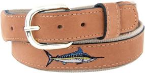 img 1 attached to ZEP PRO Marlin Embroidered 🐟 Leather Accessories for Men - 38 Inch