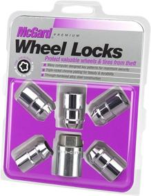 img 2 attached to 🔒 Set of 5 McGard 24538 Chrome Cone Seat Wheel Locks - 1/2"-20 Thread Size