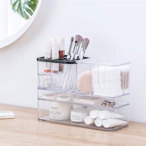 img 3 attached to 💄 Transparent Makeup Organizer and Jewelry Display Box by Poeland - Cosmetic Storage Solution