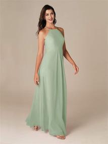 img 2 attached to Alicepub Bridesmaid Dresses Chiffon Keyhole: Timeless Elegance for Women's Clothing