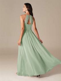 img 3 attached to Alicepub Bridesmaid Dresses Chiffon Keyhole: Timeless Elegance for Women's Clothing