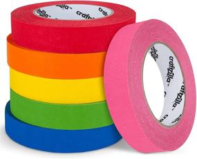 img 3 attached to Craftzilla Colored Masking Tape – 6 Jumbo Rolls – 990 Feet x 1 Inch of Colorful Craft Tape – Vibrant Rainbow Color Teacher Tape – Ideal for Art, Labelling, Classroom Decorations and Creative Projects