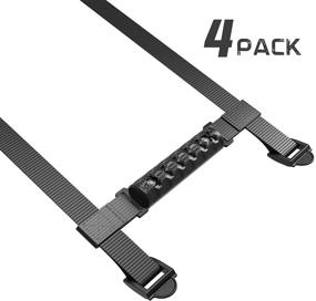 img 3 attached to 🚙 RYDONAIR 4 Pack Roll Bar Grab Handles for Jeep Wrangler YJ TJ JK JKU JL JLU Rubicon Sahara 1995-2021 | Seat Belt Grade Fabric Grip Handle - Black