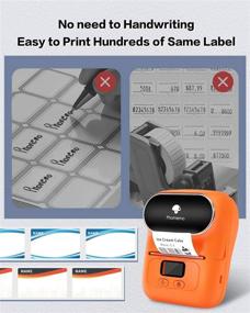 img 3 attached to 📱 Phomemo M110S Mini Label Maker - Bluetooth Thermal Barcode Printer for Clothing, Jewelry, Retail, Mailing, Business - Android & iOS Compatible - Orange