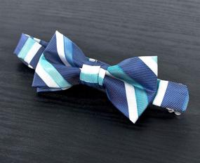 img 3 attached to 👔 SEO-Optimized: Spring Notion Striped Woven Bow Tie for Boys