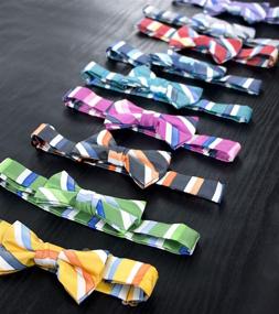 img 1 attached to 👔 SEO-Optimized: Spring Notion Striped Woven Bow Tie for Boys