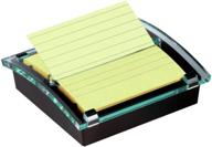 📝 post-it pop-up super sticky notes and dispenser - 4x4 inches - 2x sticking power - clear top black dispenser - includes accordion-style lined pad (ds440) logo