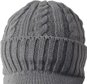 img 1 attached to 🧢 FORBUSITE Knit Beanie Visor Cap: Stylish Winter Hat for Men & Women with Brim