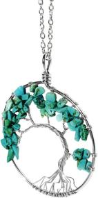 img 3 attached to 🌳 Exquisite Luvalti Tree Life Gemstone Necklace - The Perfect Boys' Jewelry Choice!