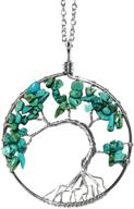 🌳 exquisite luvalti tree life gemstone necklace - the perfect boys' jewelry choice! logo