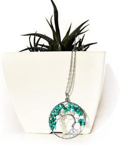 img 2 attached to 🌳 Exquisite Luvalti Tree Life Gemstone Necklace - The Perfect Boys' Jewelry Choice!