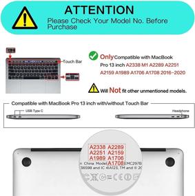 img 3 attached to 📦 MOSISO MacBook Pro 13 inch Case 2016-2020 Release A2338 M1 A2289 A2251 A2159 A1989 A1706 A1708, Red Hard Shell Case with Bag, Keyboard Skin, Webcam Cover, Screen Protector