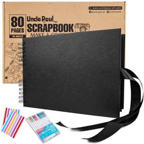 img 4 attached to 📖 DIY Scrapbook Album - 80 Pages 11.7x8.3 Inch Our Adventure Book with Accessory Kit for Wedding Anniversary, Travel - Black DS01bk