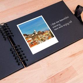 img 1 attached to 📖 DIY Scrapbook Album - 80 Pages 11.7x8.3 Inch Our Adventure Book with Accessory Kit for Wedding Anniversary, Travel - Black DS01bk