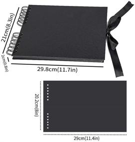 img 2 attached to 📖 DIY Scrapbook Album - 80 Pages 11.7x8.3 Inch Our Adventure Book with Accessory Kit for Wedding Anniversary, Travel - Black DS01bk
