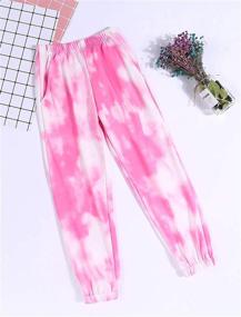 img 1 attached to Arshiner Girls Tie Dye Joggers: Comfortable Loose Sweatpants with High Waist - Stylish Trousers