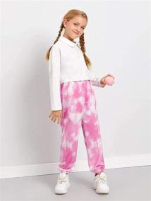 img 2 attached to Arshiner Girls Tie Dye Joggers: Comfortable Loose Sweatpants with High Waist - Stylish Trousers